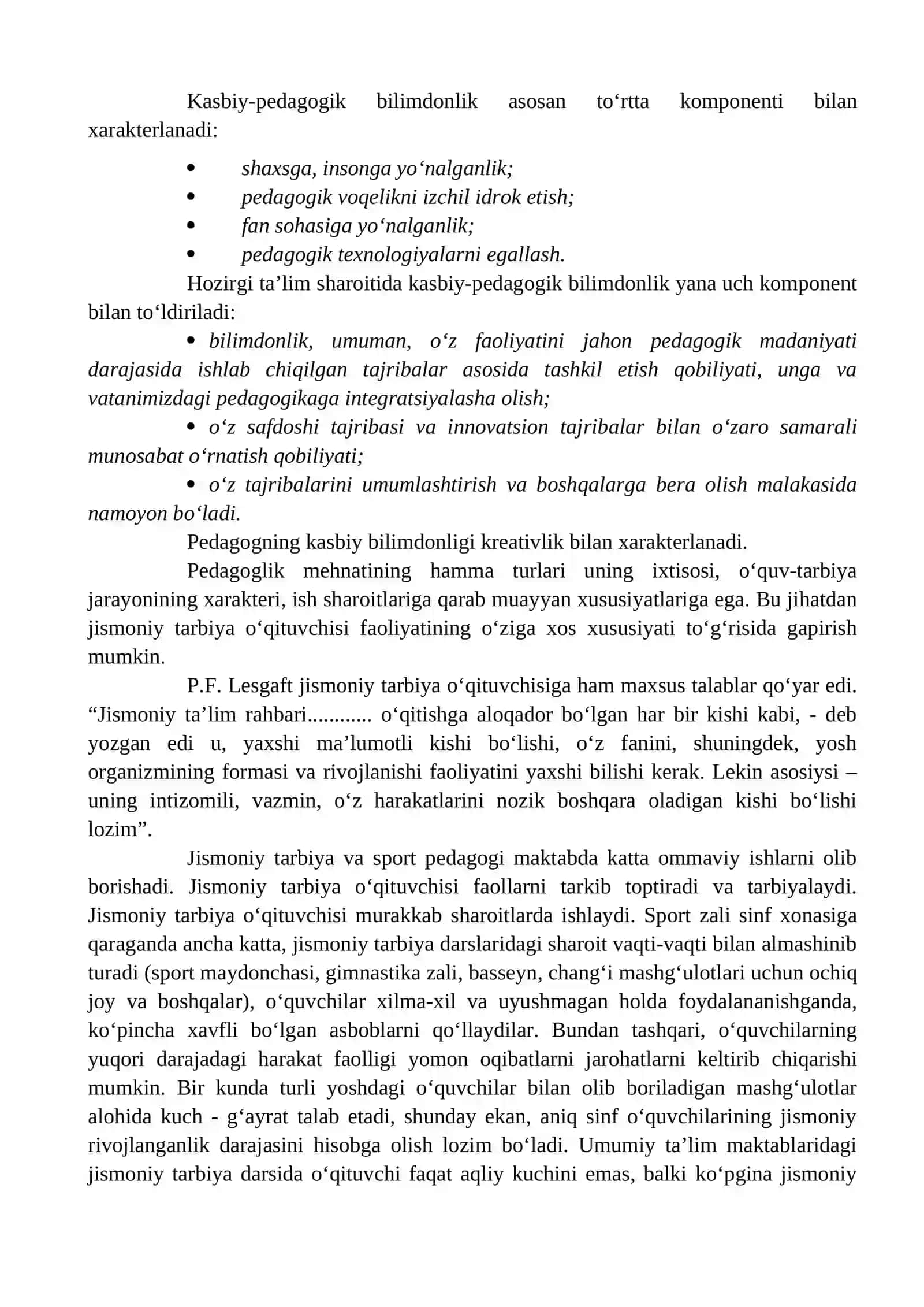 JISMONIY TARBIYA VA SPORT MUTAXASSISLARI FAOLIYATINING PEDAGOGIK JIHATLARI 2