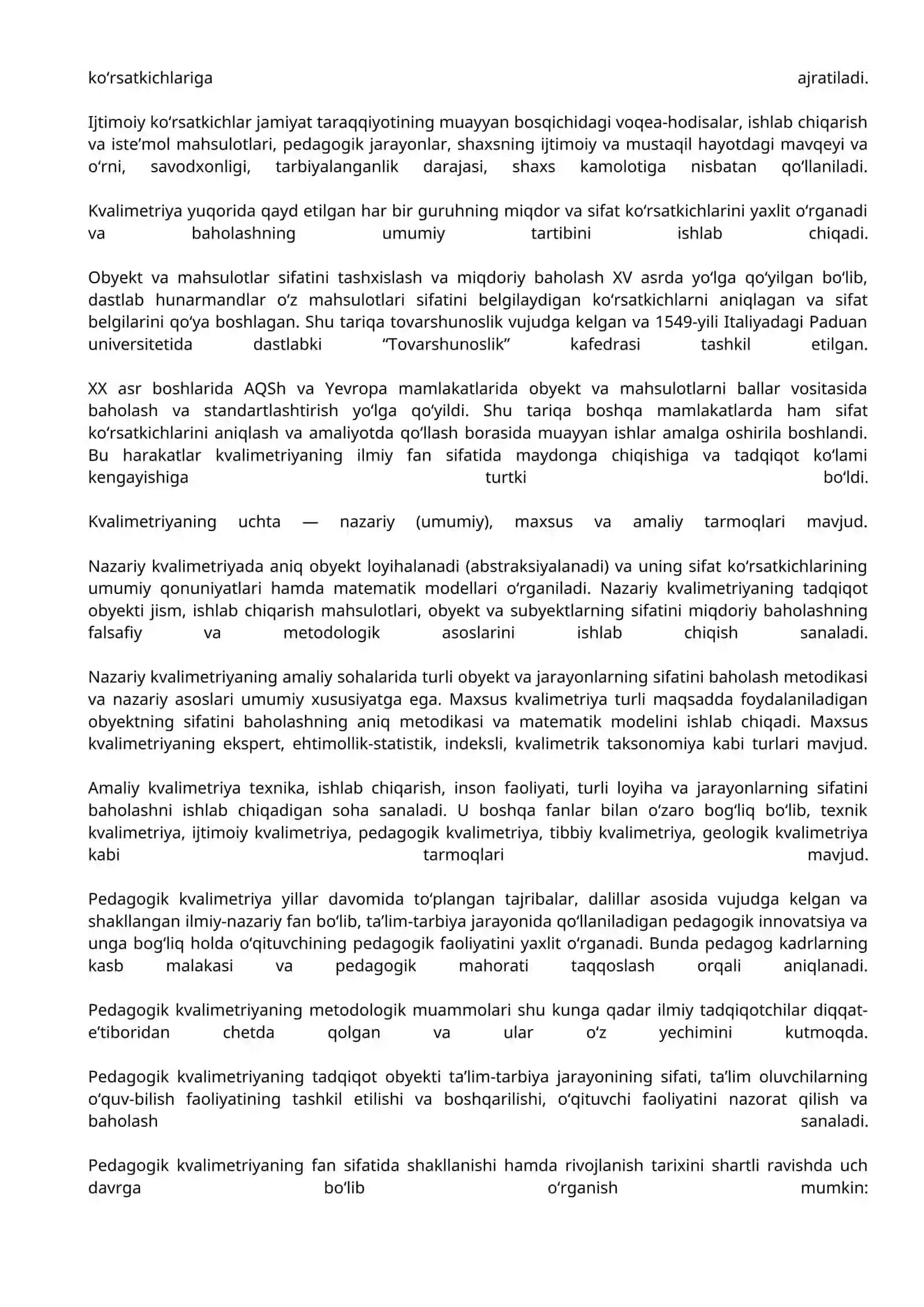 Pedagogik kvalimetriya: muammo va yechimlar 2