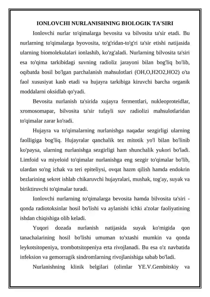 Ionlovchi nurlar 2