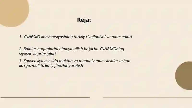 YUNESKO Bolalar Ko'rgazmali huquqlarini himoya qilish jihozlari 2