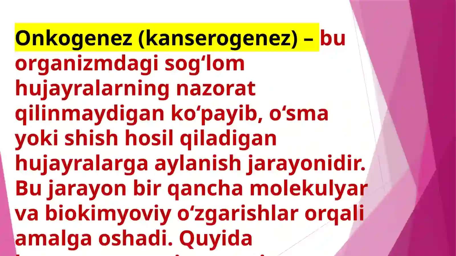 Onkogenez(kanserogenez) 2