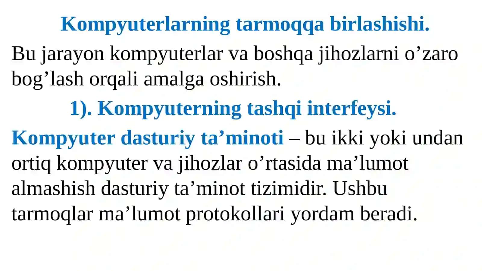 Kompyutertarmoqlarining rivojlanish bosqichlari 2