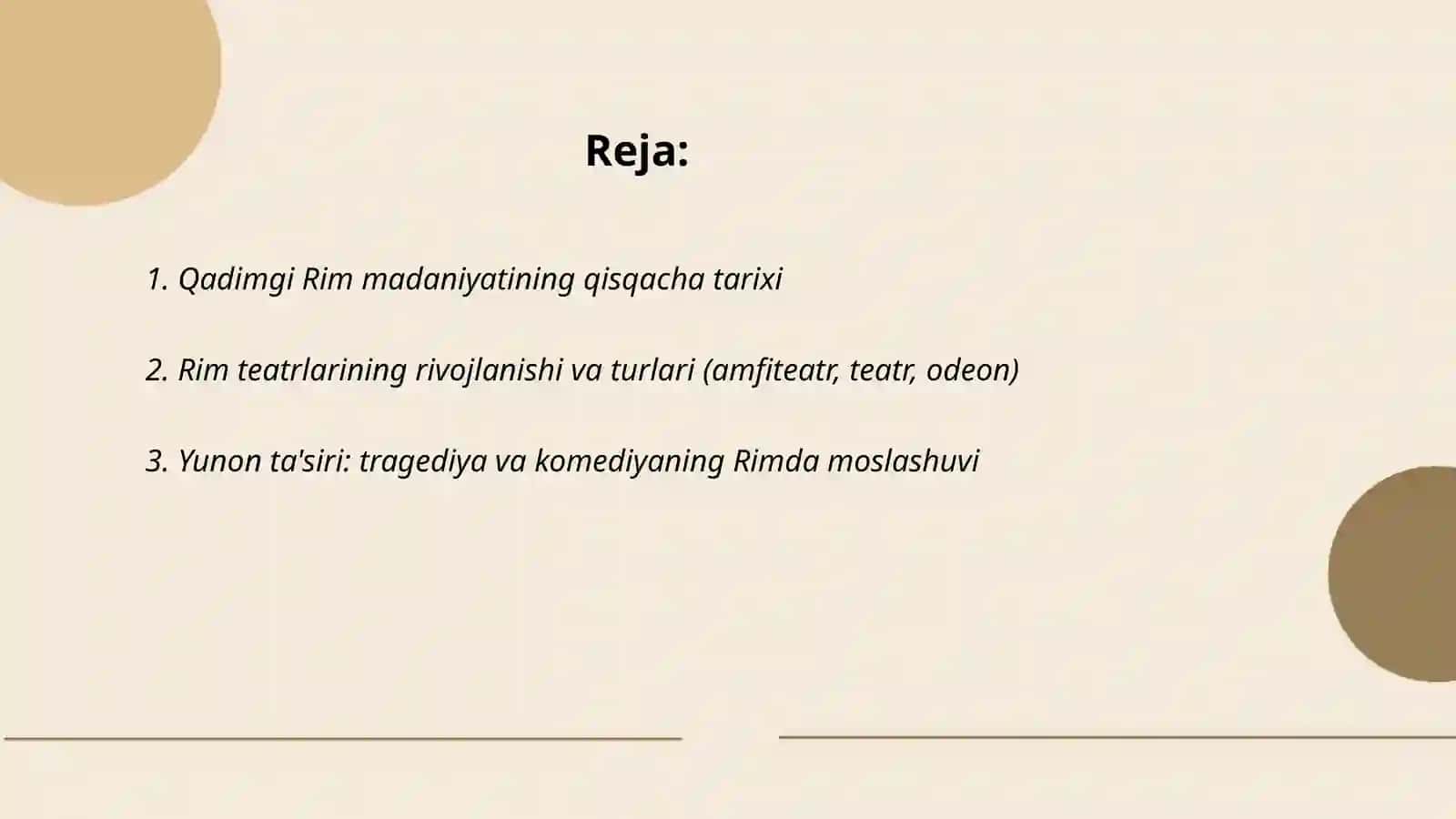 Qadimgi Rim madaniyati tarixi 2