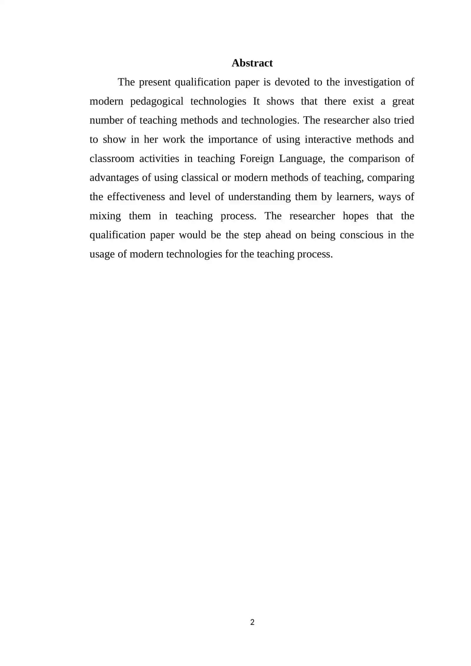 THE ROLE OF MODERN PEDAGOGICAL TECHNOLOGIES IN TEACHING FOREIGN LANGUAGES 2