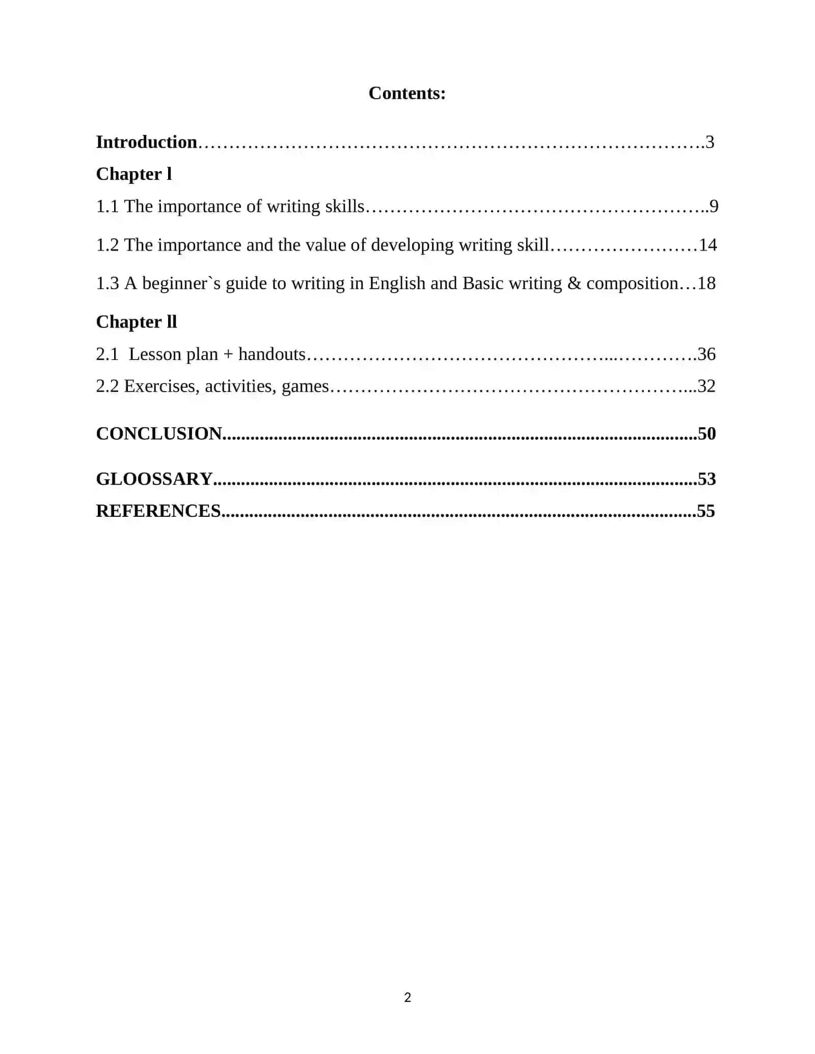 COURSE WORK TOPIC: TEACHING WRITING ON THE TOPIC COUNTRIES FOR THE INTERMEDIATE LEVEL PUPILS 2