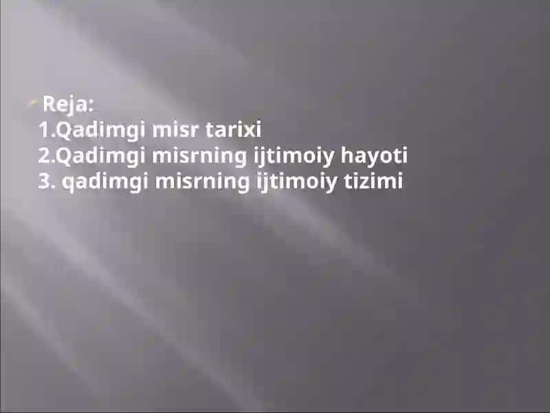 Qadimgi Misirning Ijtimoiy tizimi 2