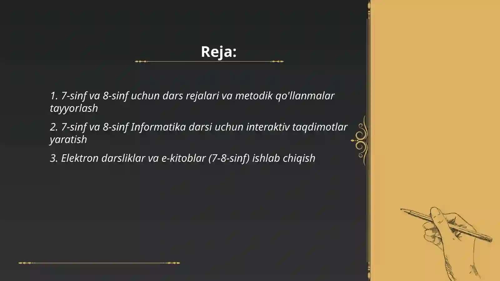 7-sinf va 8-sinf Informatika va axborot texnologiyalari fanidan didaktik va elektron materiallar tayyorlash 2