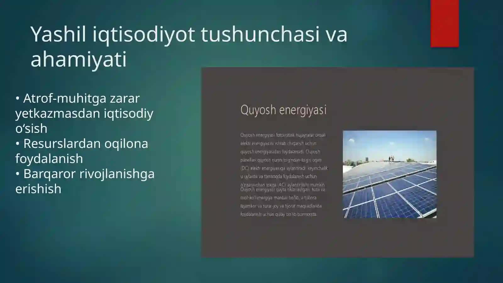 Yashil iqtisodiyotga oʻtish strategiyasi 2