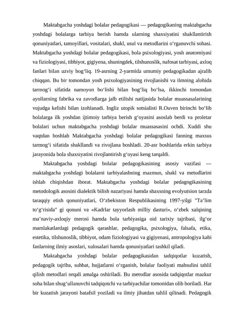 Maktabgacha yoshdagi bolalar pedagogikasi 2