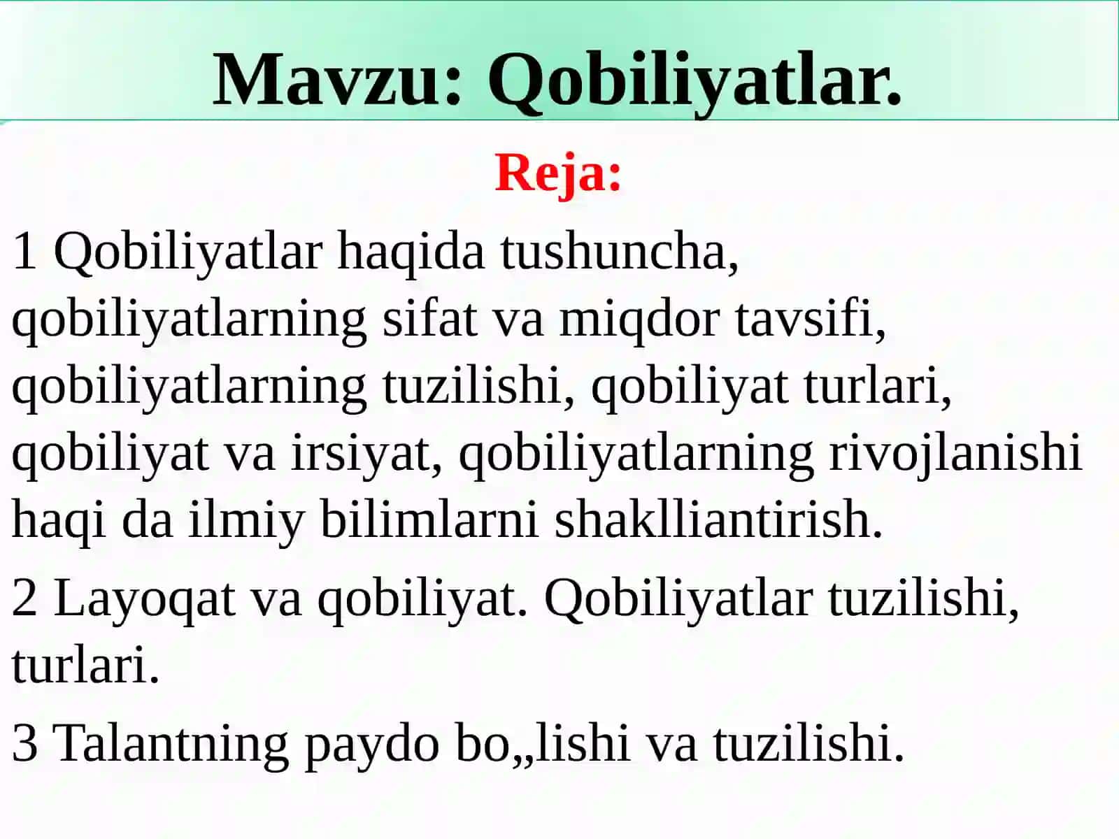 Qobiliyatlar 2