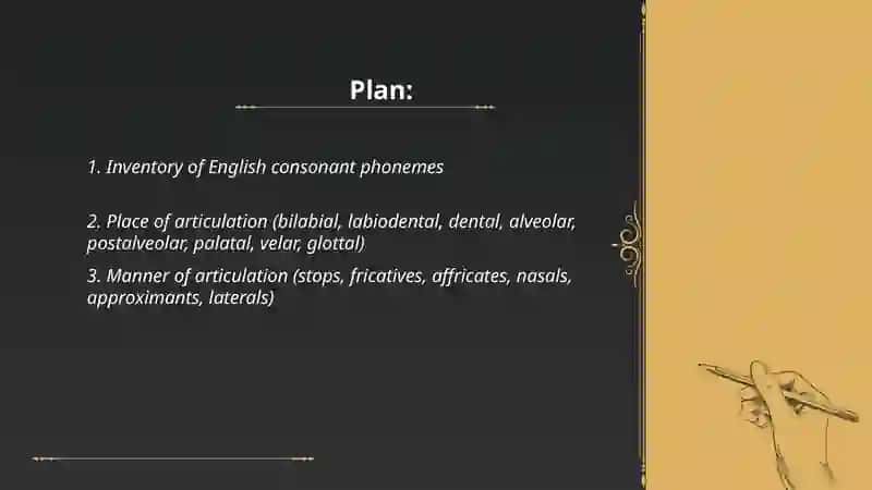 The system of consonant in English 2
