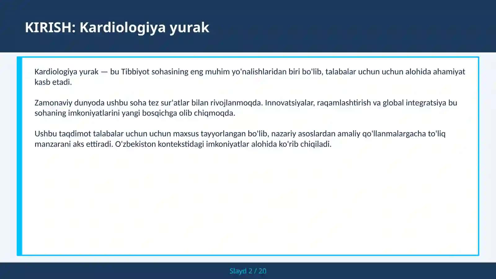Kardiologiya yurak 2