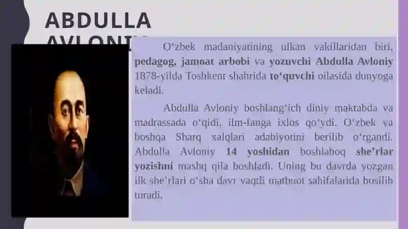 Abdulla Avloniy – islohotchi pedagog va bolar shoiri 2
