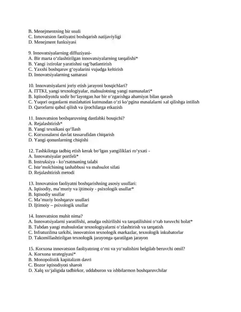 Innovatsion jarayonlarning bosqichi 2