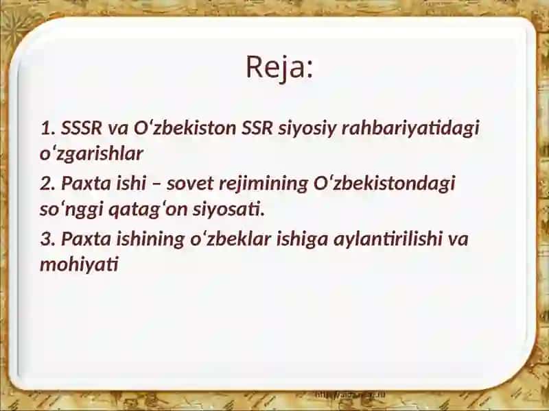 O‘zbekistonda paxta ishi va uning oqibatlari 2