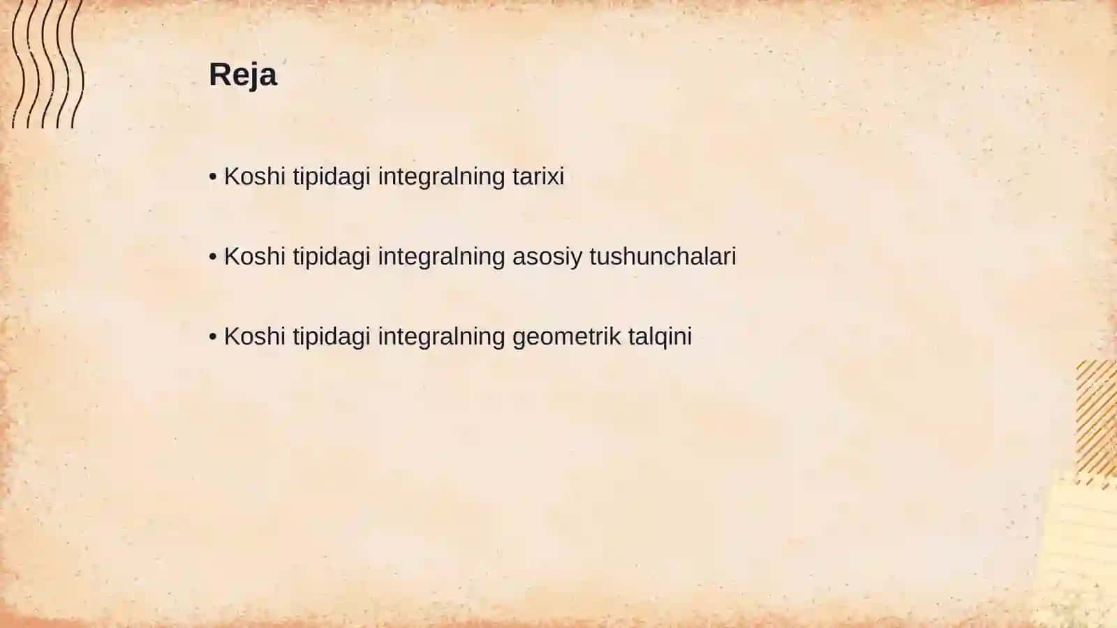 Koshi tipidagi integral 2