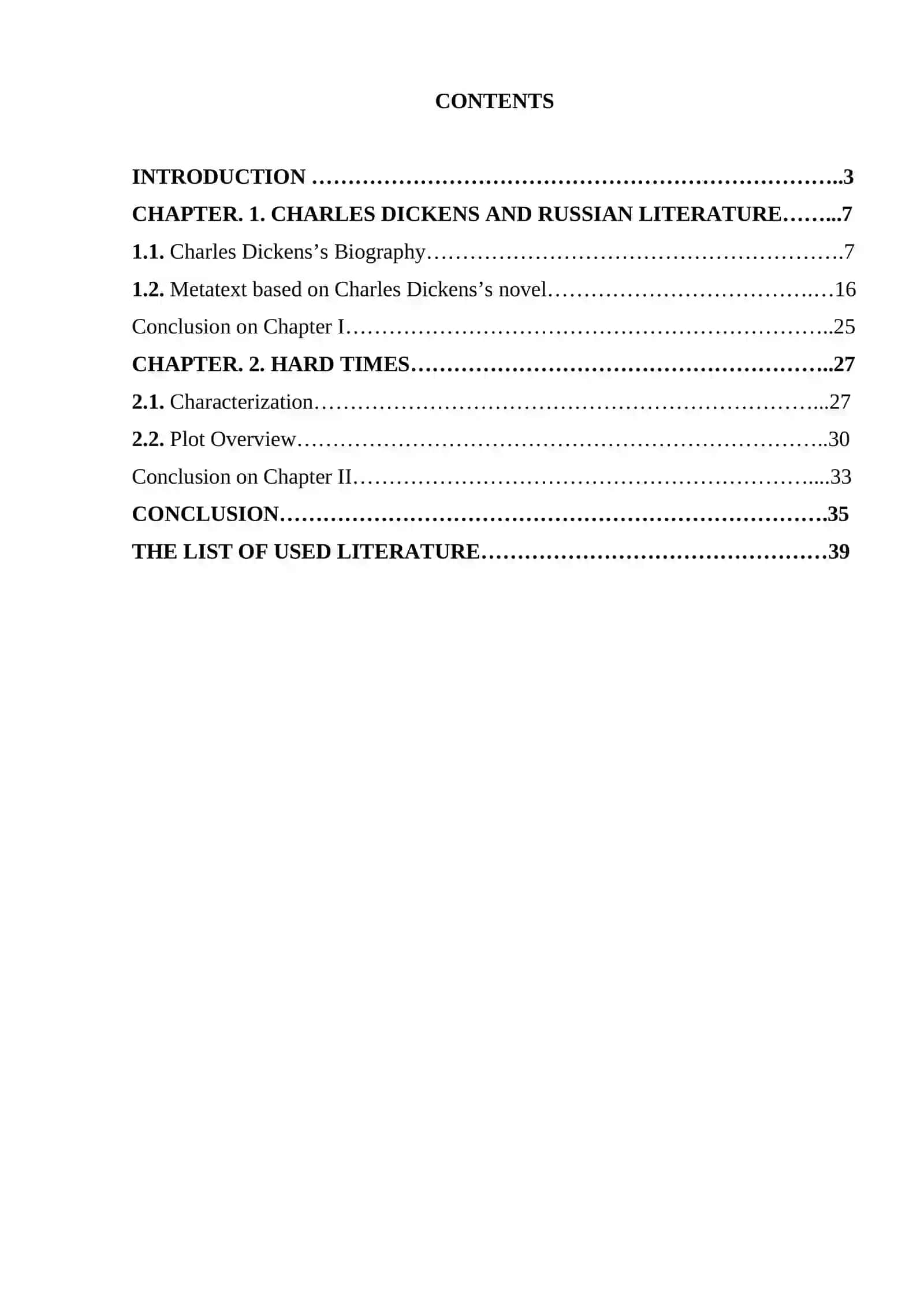 Course Work on Charles Dickens and Russian Literature 2
