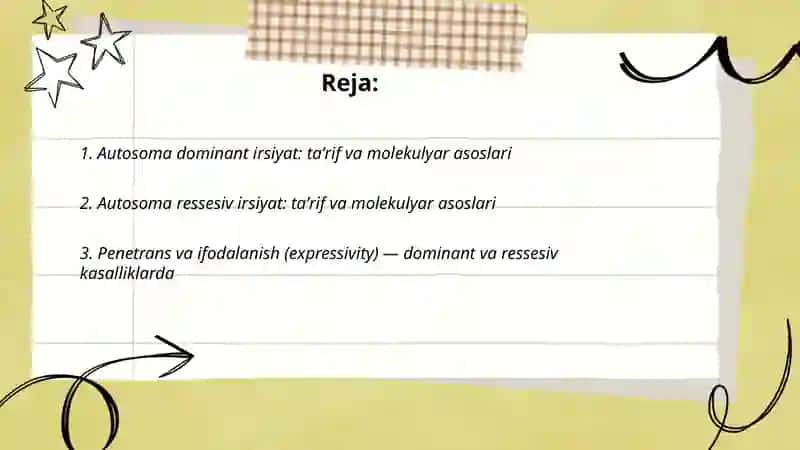 Autosoma dominant va ressesiv kasalliklar 2