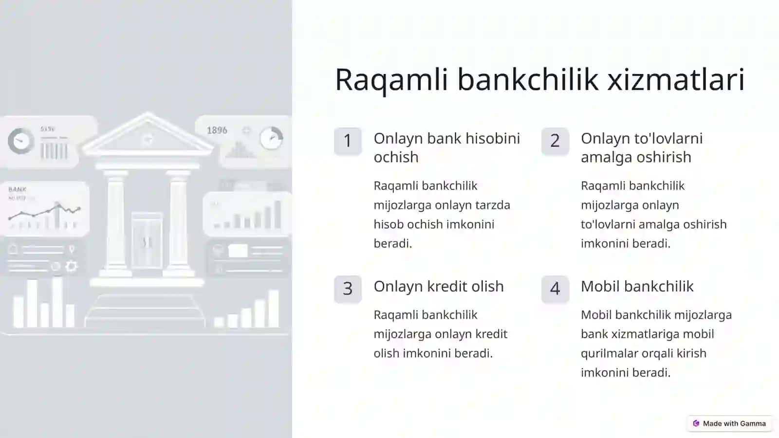 Raqamli bankchilik xizmatlari 2