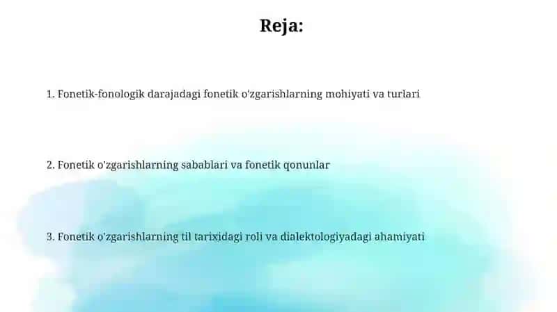 Tilning fonetik fonologik sathi fonetik ozgarishlar 2
