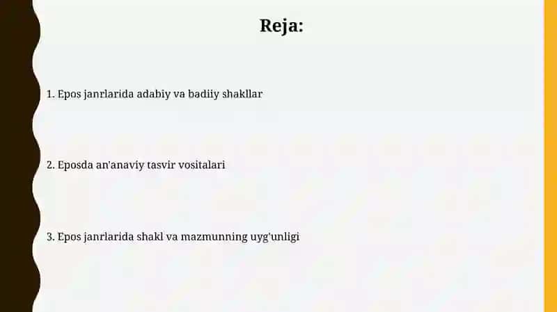 Epik janrlarda adabiy va badiiy shakllar 2