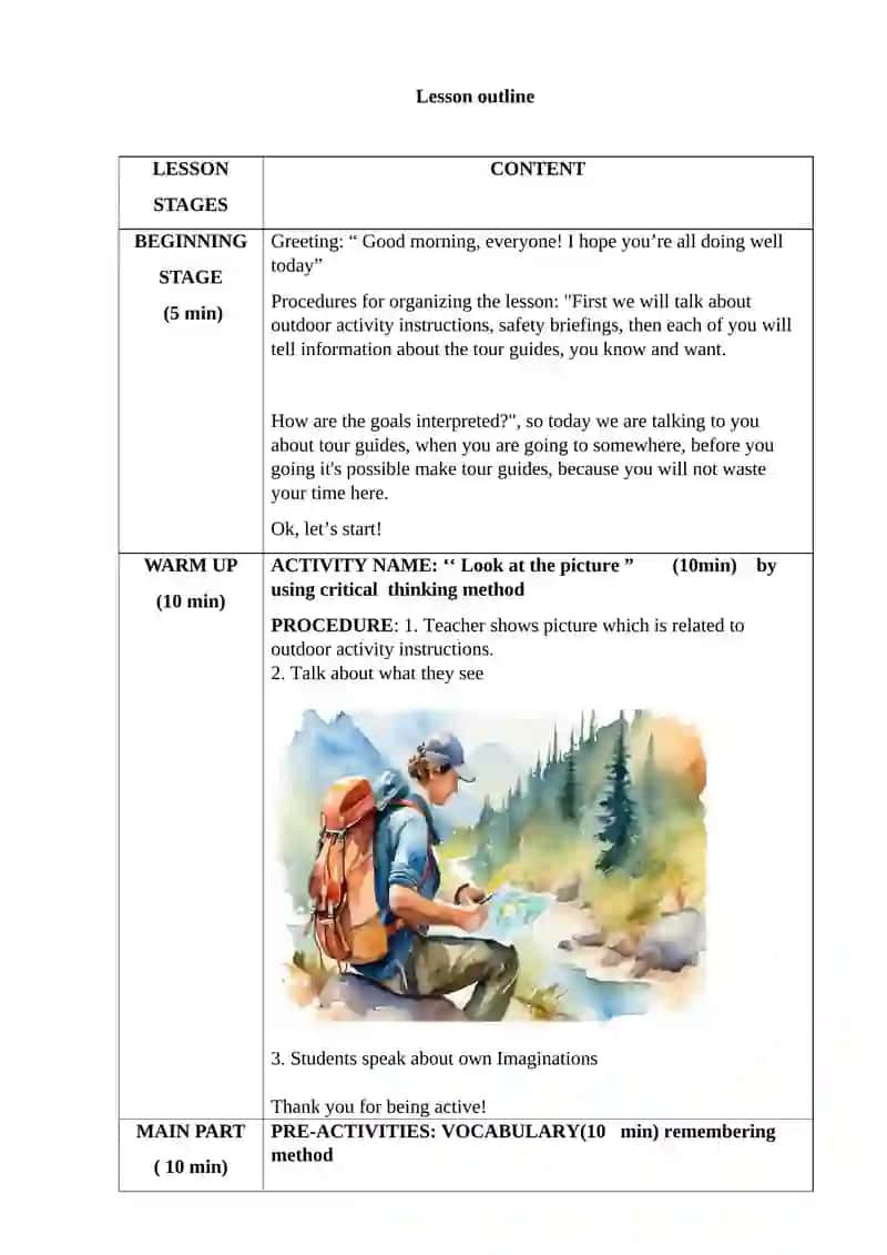 English for adventure tour guides 2