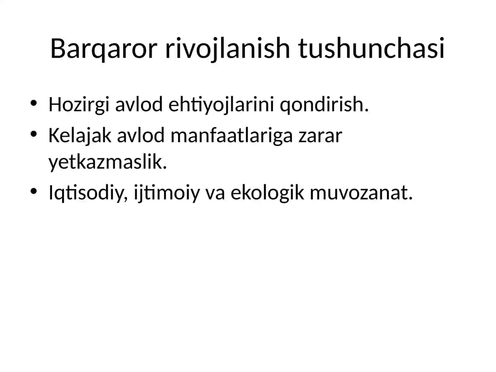 Yashil iqtisodiyot (Green Economy) 2