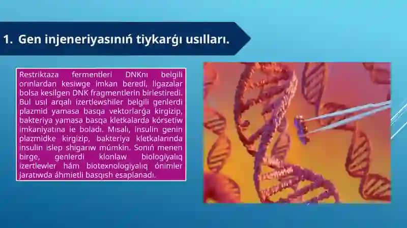 Gen injeneriyasınıń metodları 2