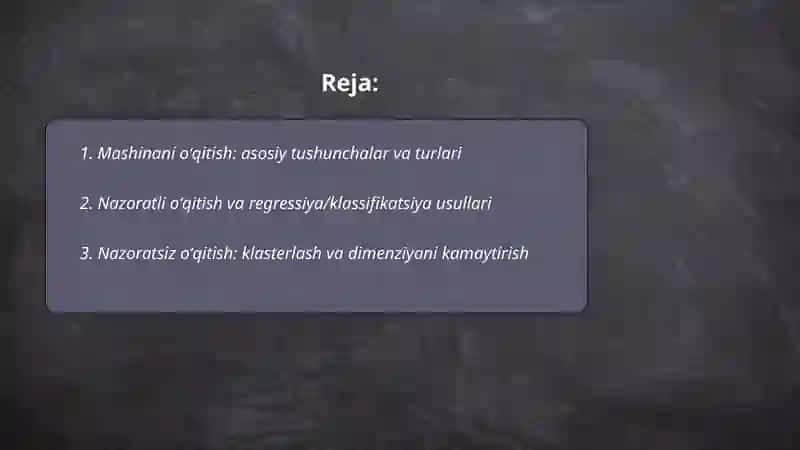 Sun'iy intellekt (AL) 2