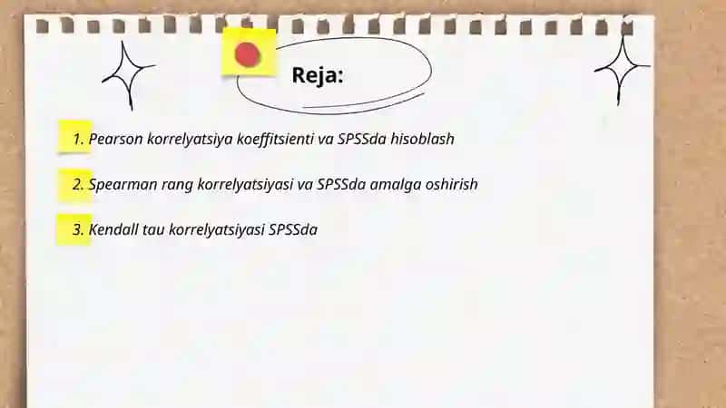 Pearson korrelyatsiya koeffitsienti va SPSSda hisoblash 2