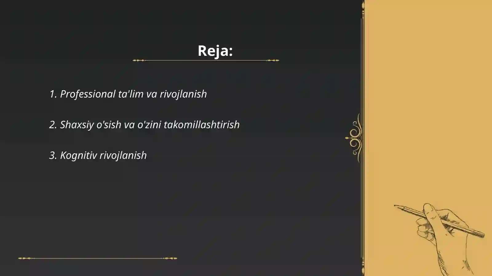 Professional ta'lim va rivojlanish 2