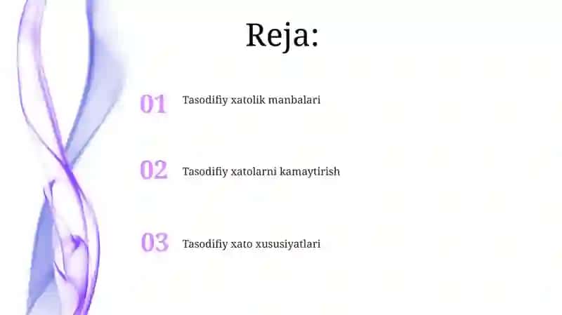 Tasodifiy xatoliklar 2