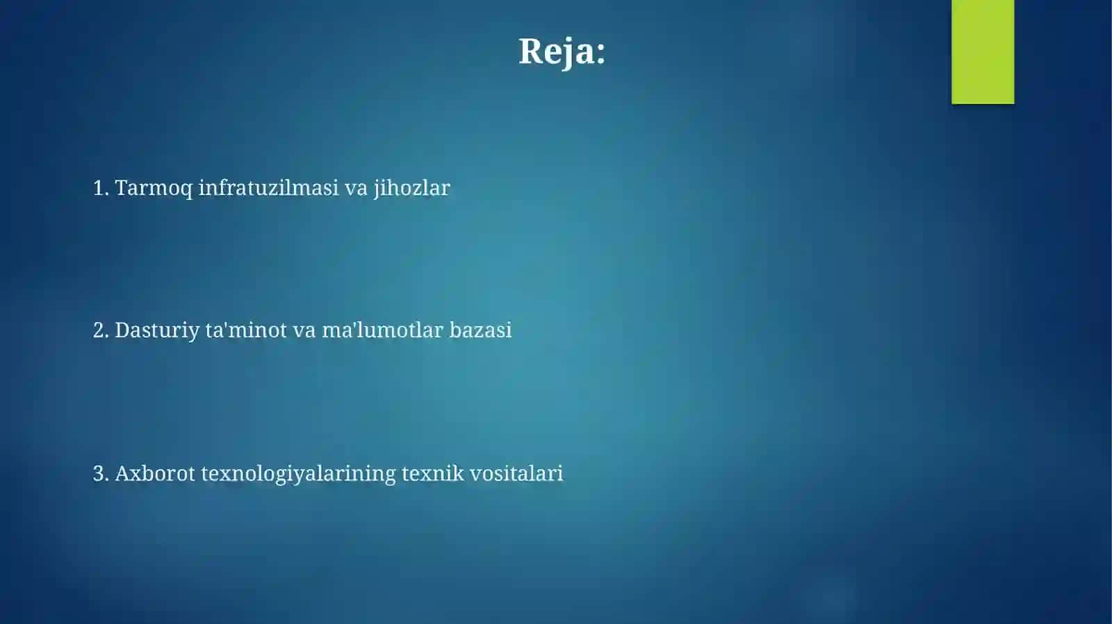 Axborot texnologiyalarining texnikvositasi 2