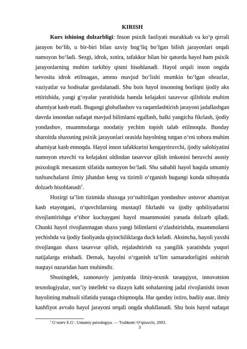 HAYOL HAQIDA UMUMIY TUSHUNCHALAR 2