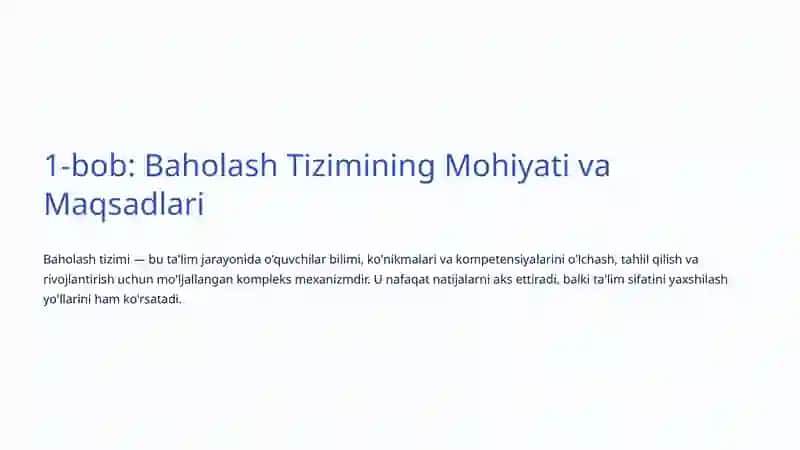 Baholash Tizimi 2