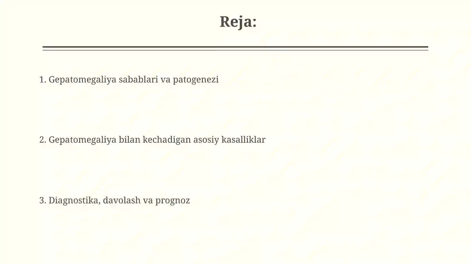Gepatomegaliya bilan kechuvchi kasalliklar 2