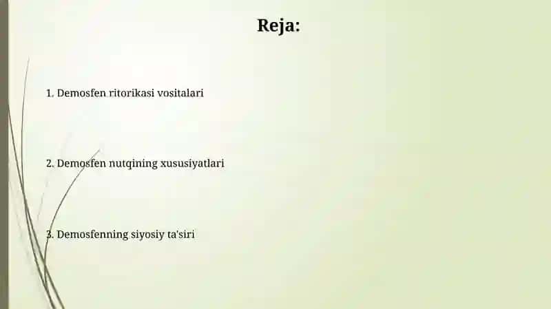 Demosfen notiq va notiqlik haqida 2