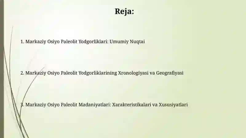 Markaziy Osiyo Paleolit Yodgorliklari 2