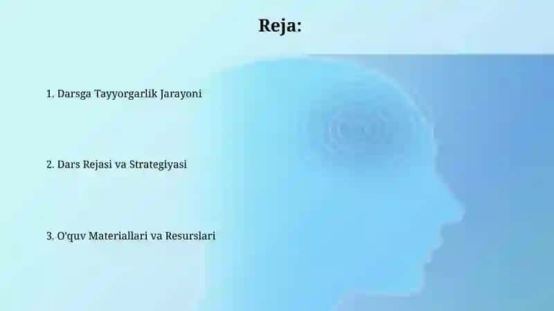 Darsga Tayyorgarlik Jarayoni 2