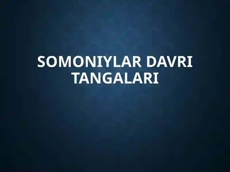 Somoniylar davri tangalari 2