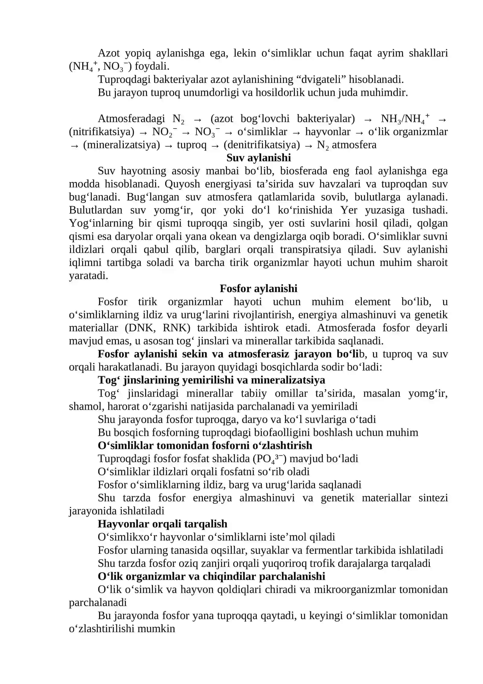 Uglerod aylanishi 2