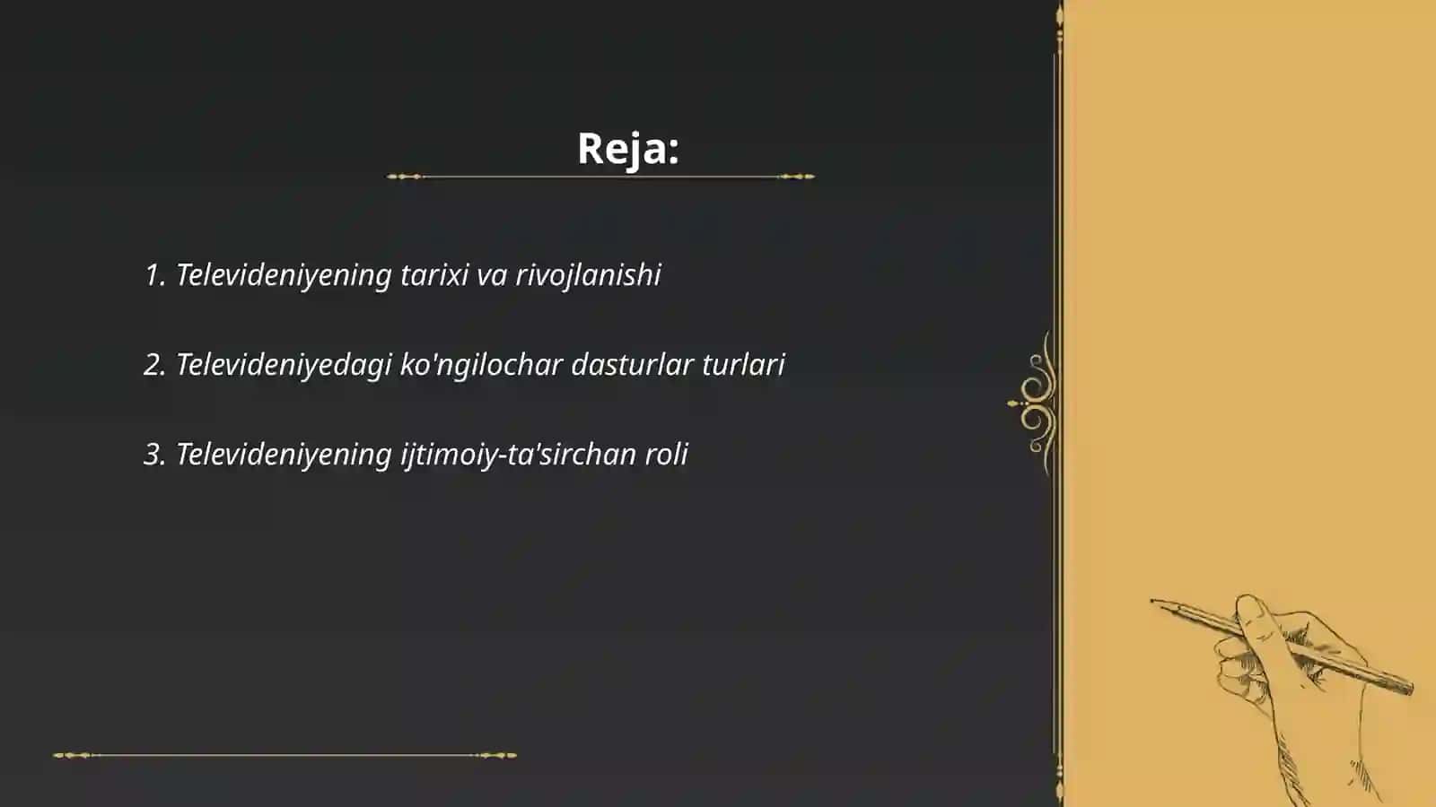 Televideniye ko'ngilochar sanoat sifatida 2