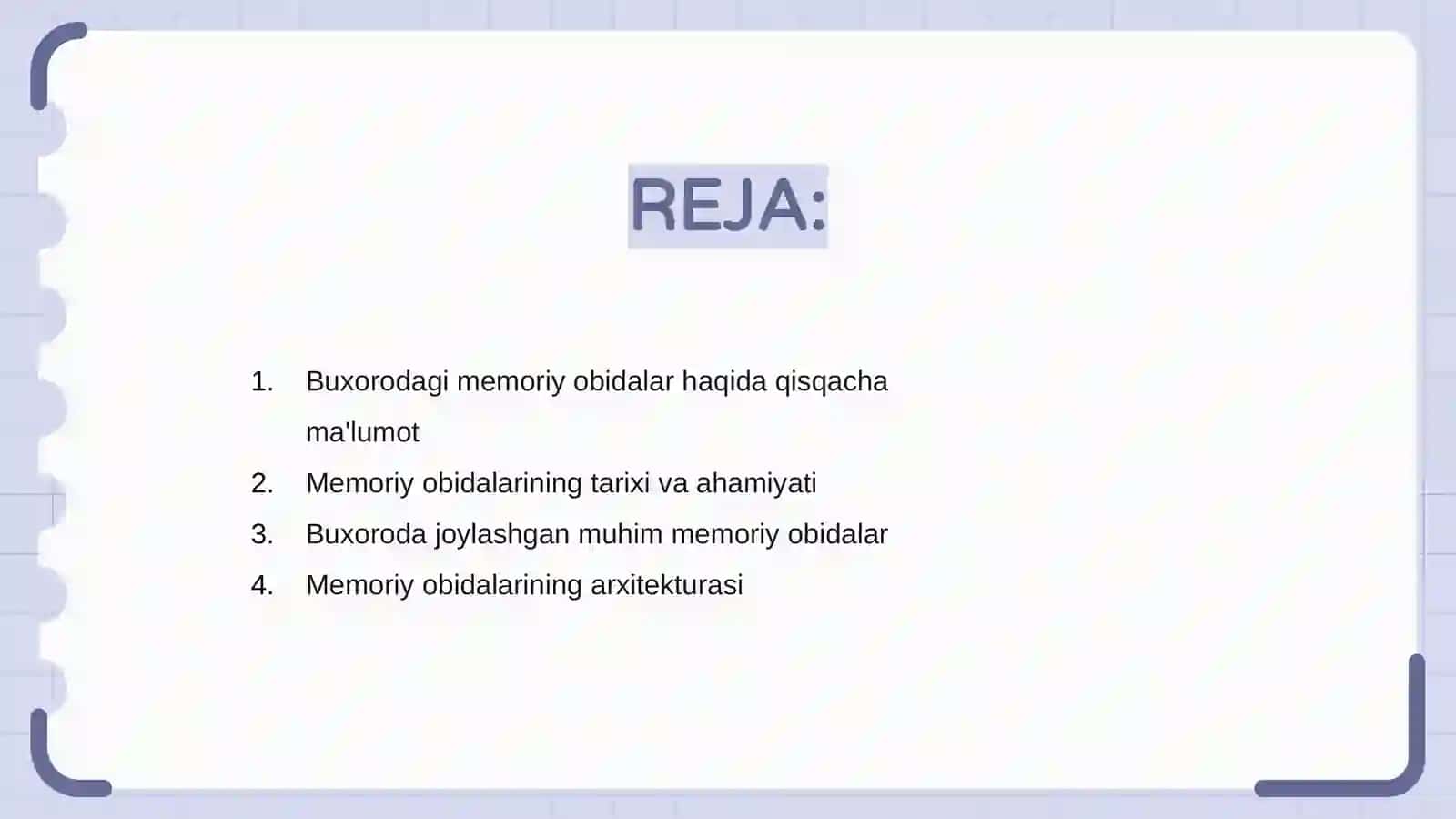 Buxorodagi memoriy obidalar haqida malumot 2
