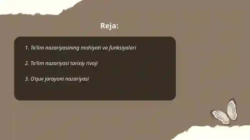 Ta'lim nazariyasi 2
