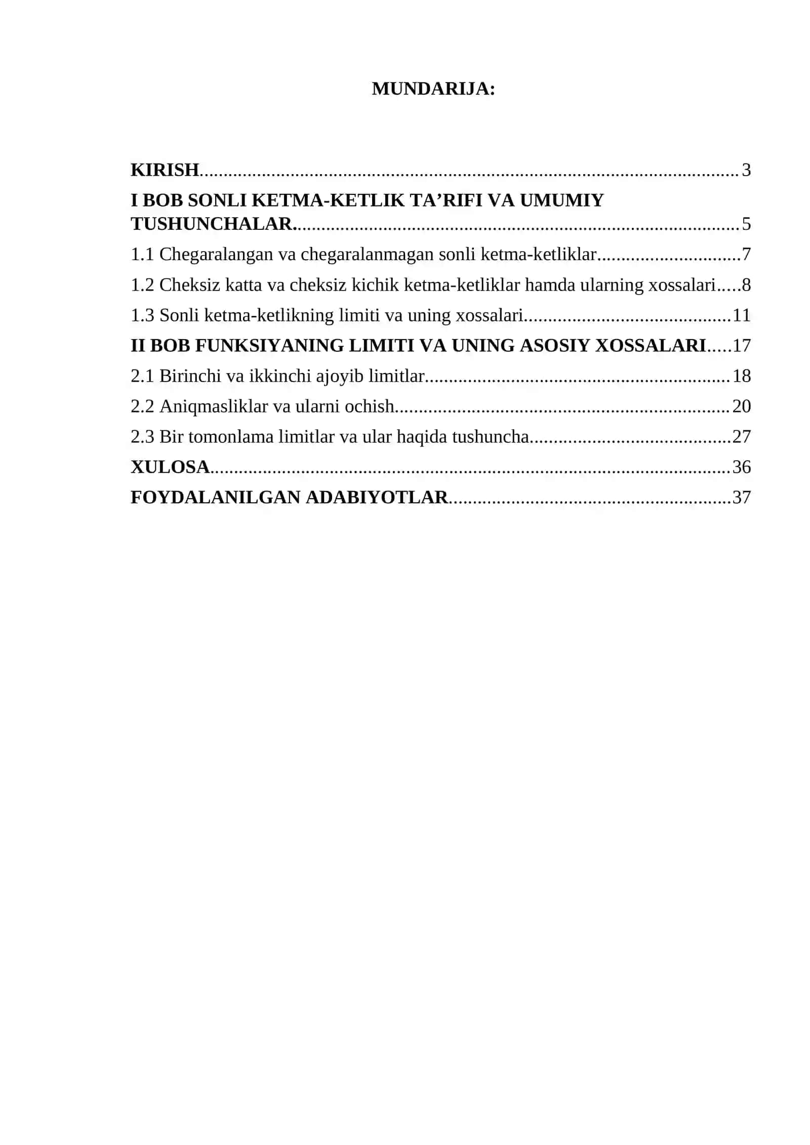 Bir tomonli limitlar. Ikkinchi ajoyib limit 2