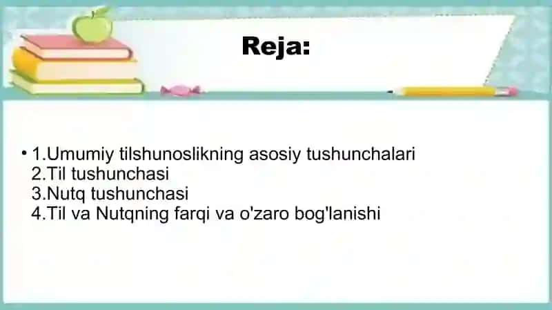 Umumiy tilshunoslik til va nutq 2