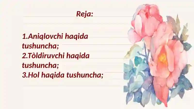 Gapning ikkinchi darajali bo’laklari 2