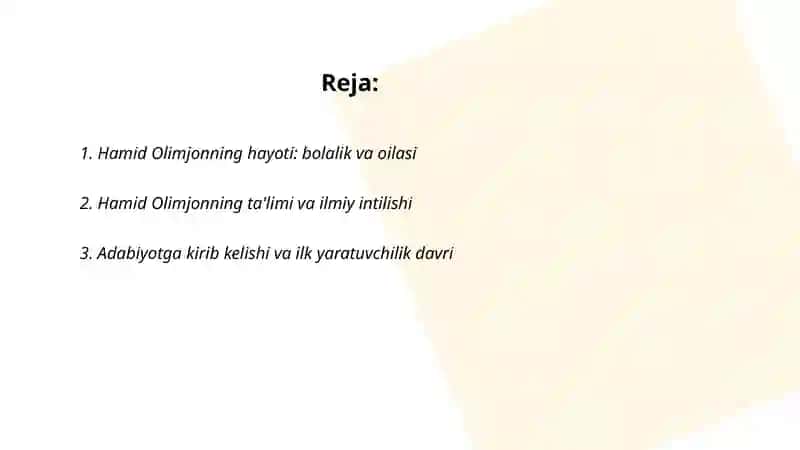 Hamid Olimjon hayoti va ijodi 2