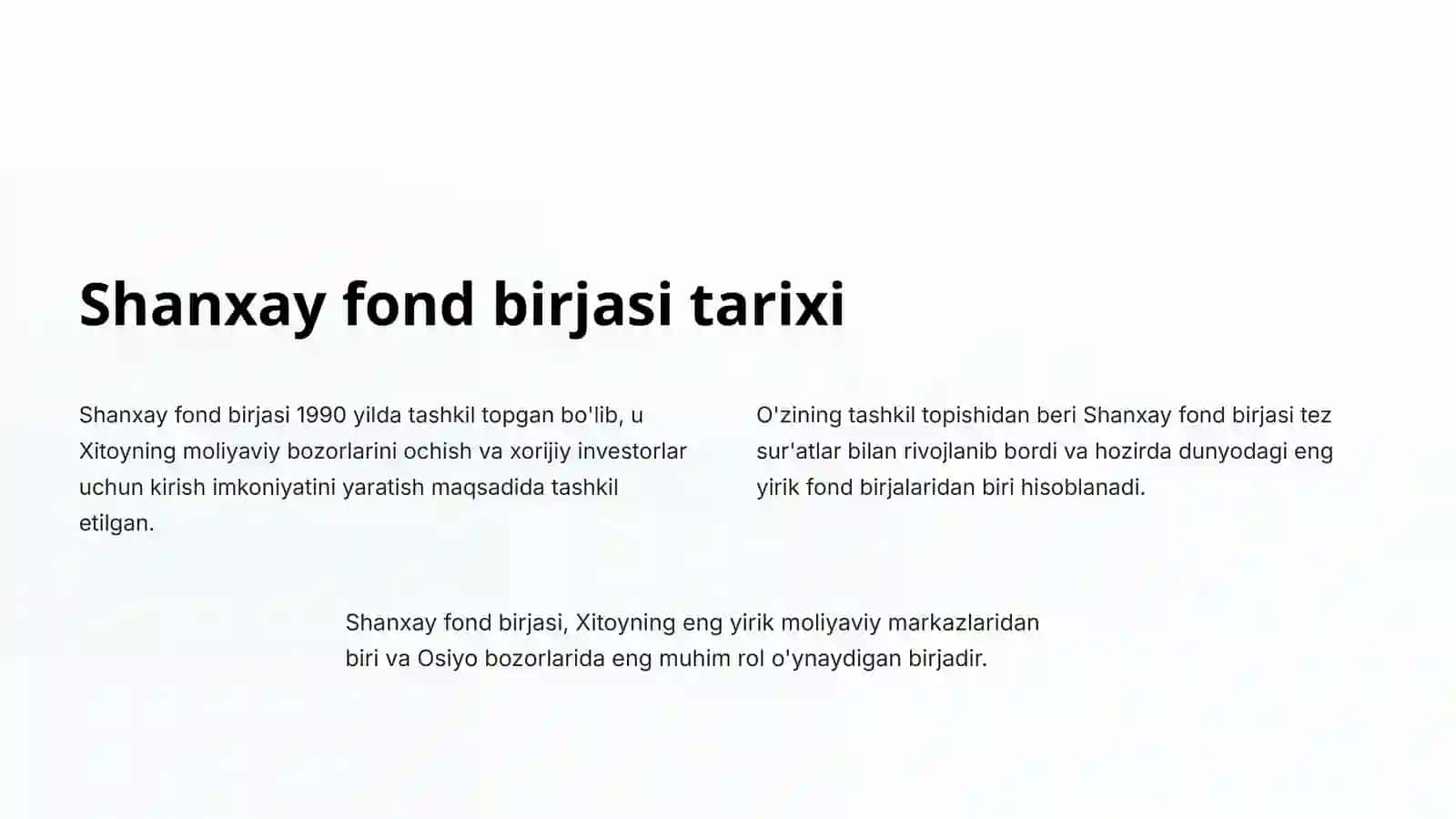 Shanxay fond birjasi 2