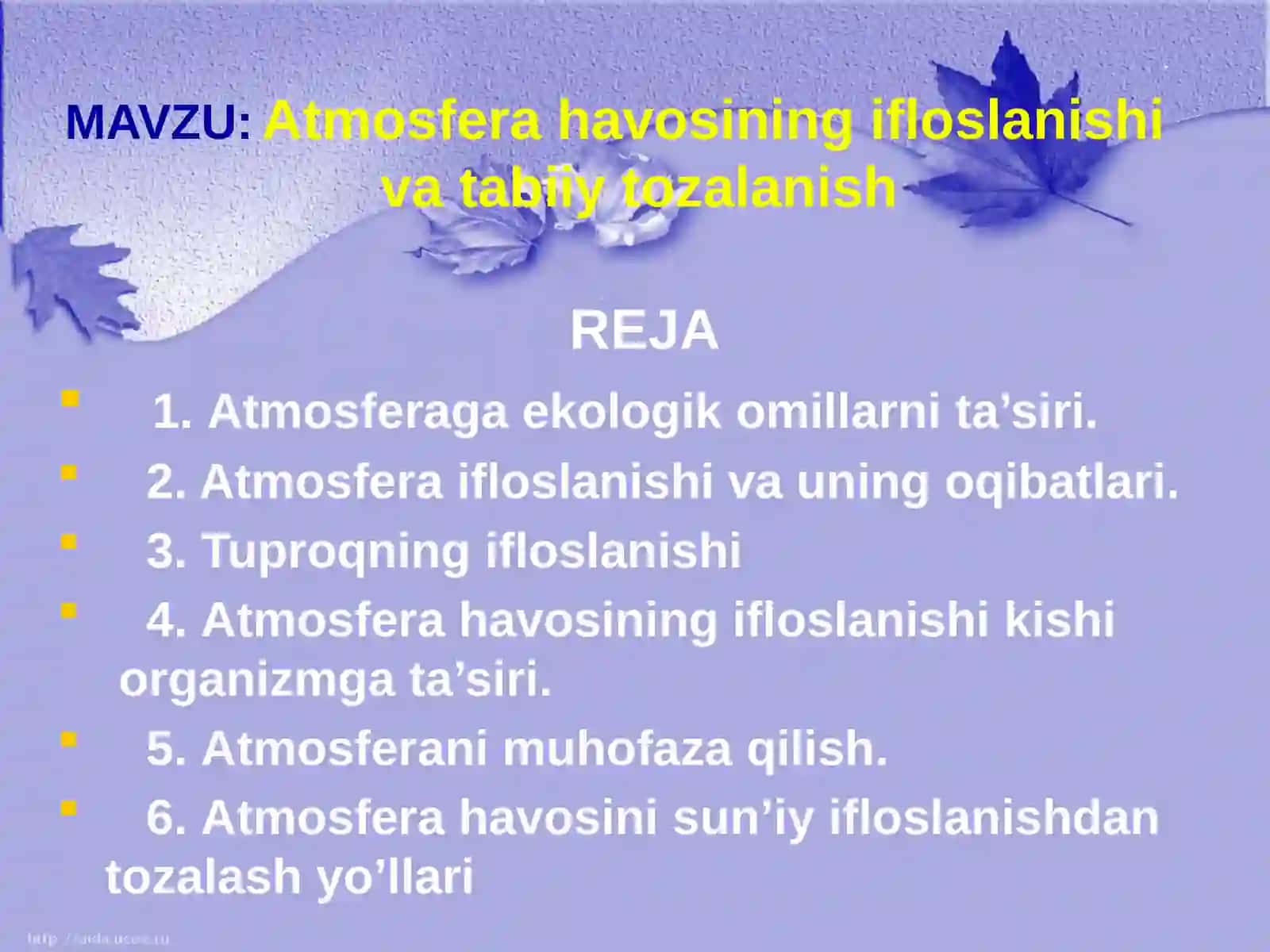Atmosfera havosini azot oksidlaridan tozalash 2